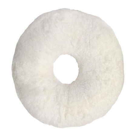Coussin forme donut creme