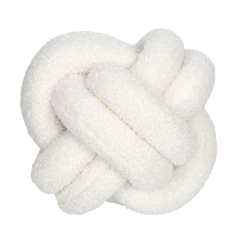 Coussin forme bouclette creme