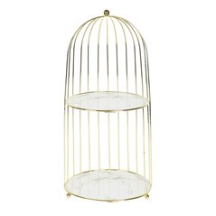 Presentoir 2 etages dore miroir