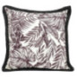 Coussin n&b imprime feuillage