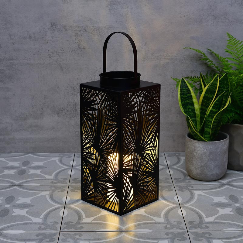 Lanterne solaire feuillage