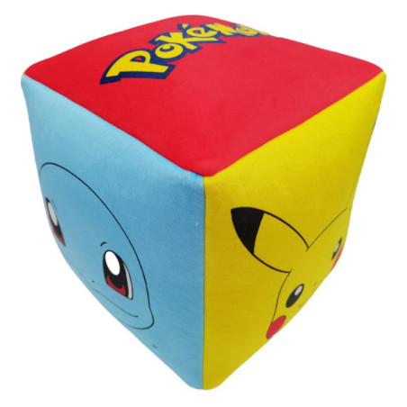 Coussin cube 4 pokemon 25 cm