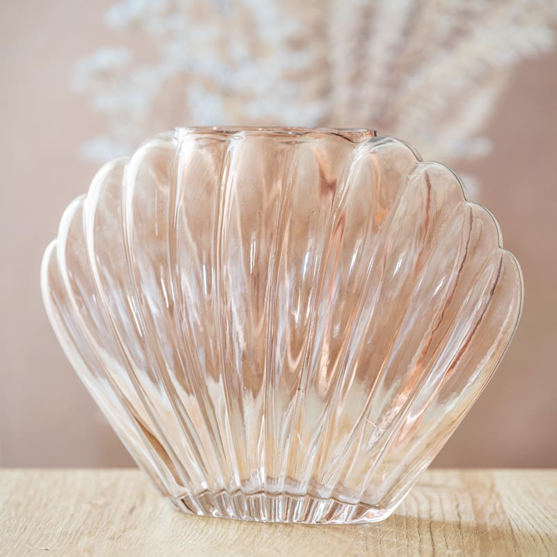 Vase coquillage verre
