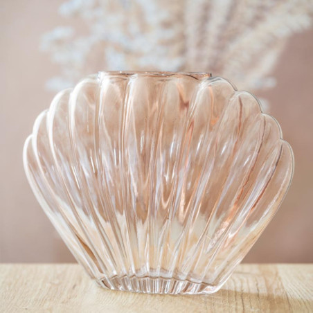Vase coquillage verre