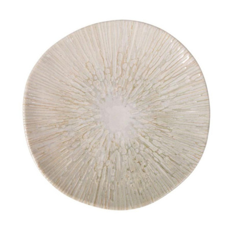 Assiette Dessert Memento Table - Céramique Peinte à La Main En Italie - Diamètre 20 Cm - Design Mandarine Coloré