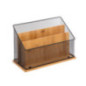 Organiseur bureau metal bambou