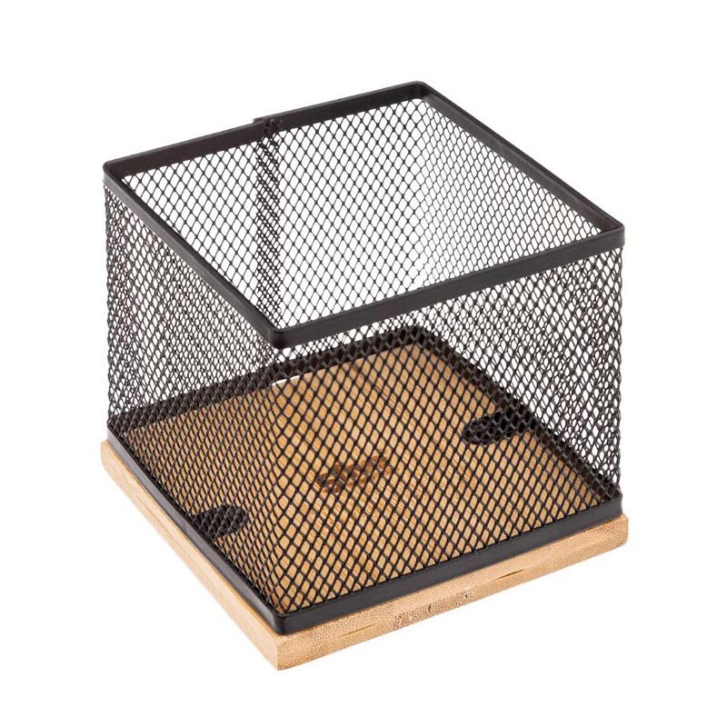 Pot crayon bureau metal bambou