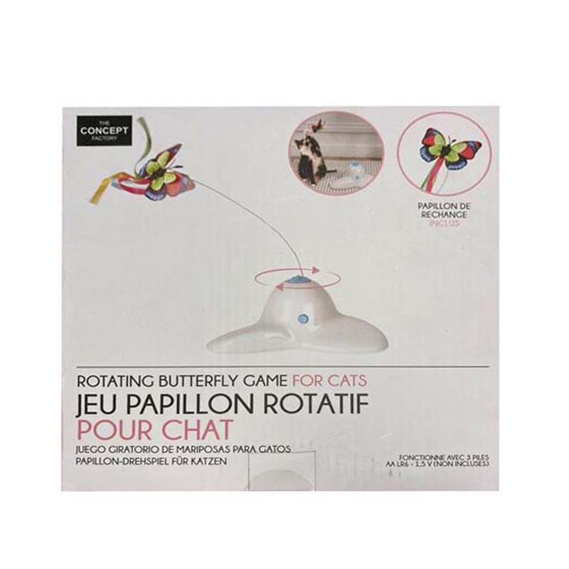 Jeu papillon rotatif pour chat