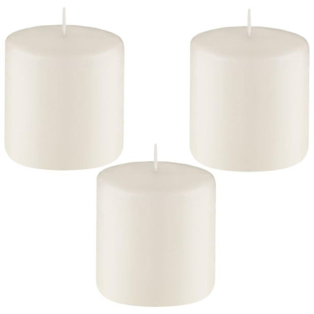 Bougies x3 d7.2xh7.6cm
