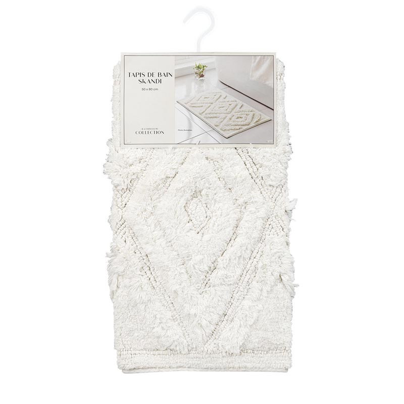 Tapis de bain skandi creme