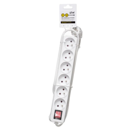 Multiprise 6 prises 90cm+interru