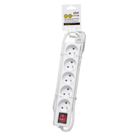 Multiprise 5 prises 90cm+interru