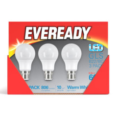 Ampoule b22 806lm eveready x3