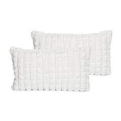 Coussin waffle 30x50cm creme