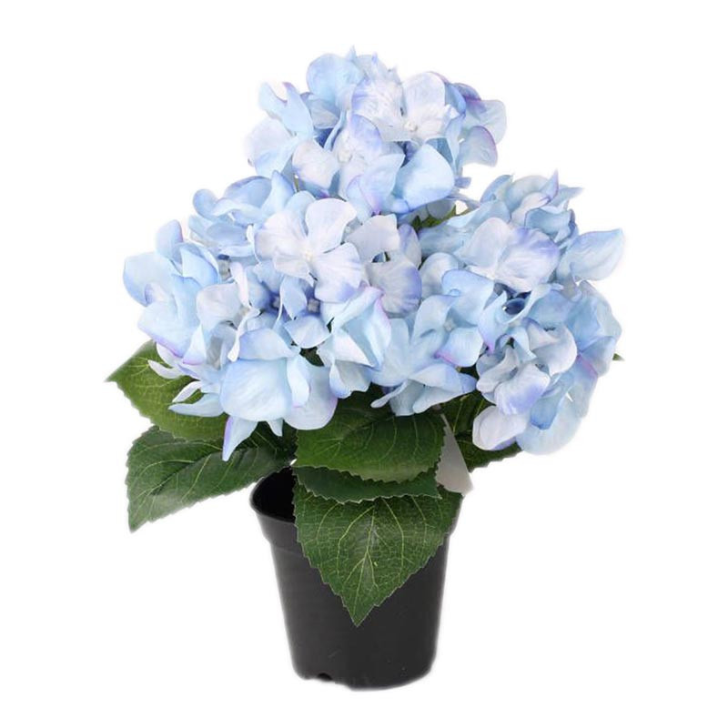 Hortensia artificiel en pot