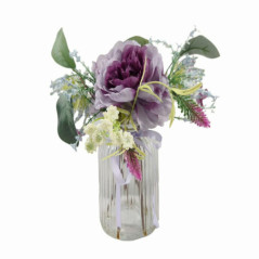 Vase fleurs artificielles