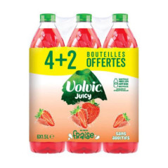 Pack eau juicy fraise 6x1.5l