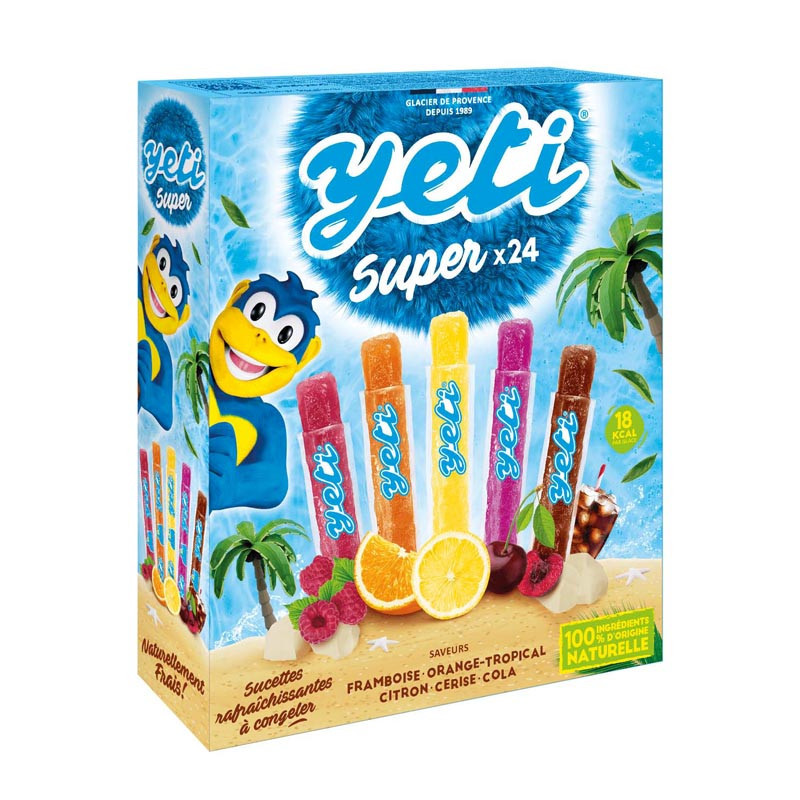 Sucettes a glacer yeti 24x30ml