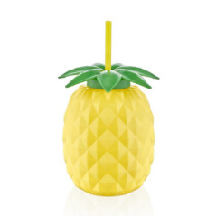 Gourde avec paille ananas