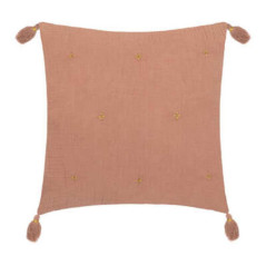 Coussin gaze brod or ro 40x40