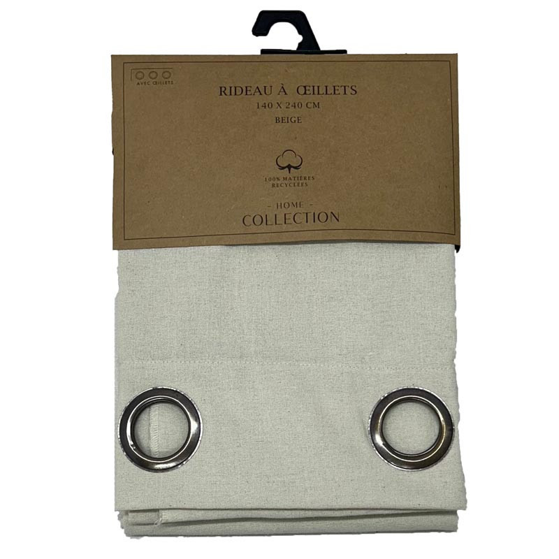 Rideau Aillets coton 140x240cm b