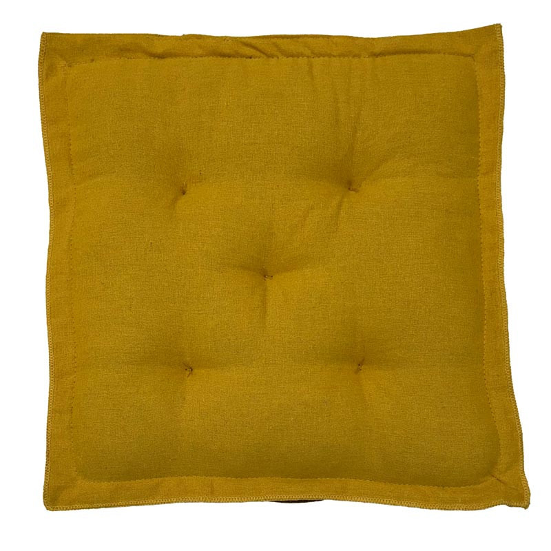 Coussin de sol 40x40x8cm ocre