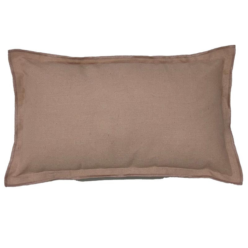 Coussin uni 28x48cm rose