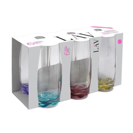 6 verres haut adora fond couleur