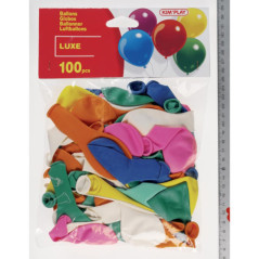 100 ballons latex multicolores 2