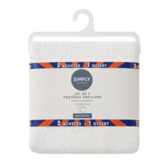 Lot de 2 protege oreillers 60x60