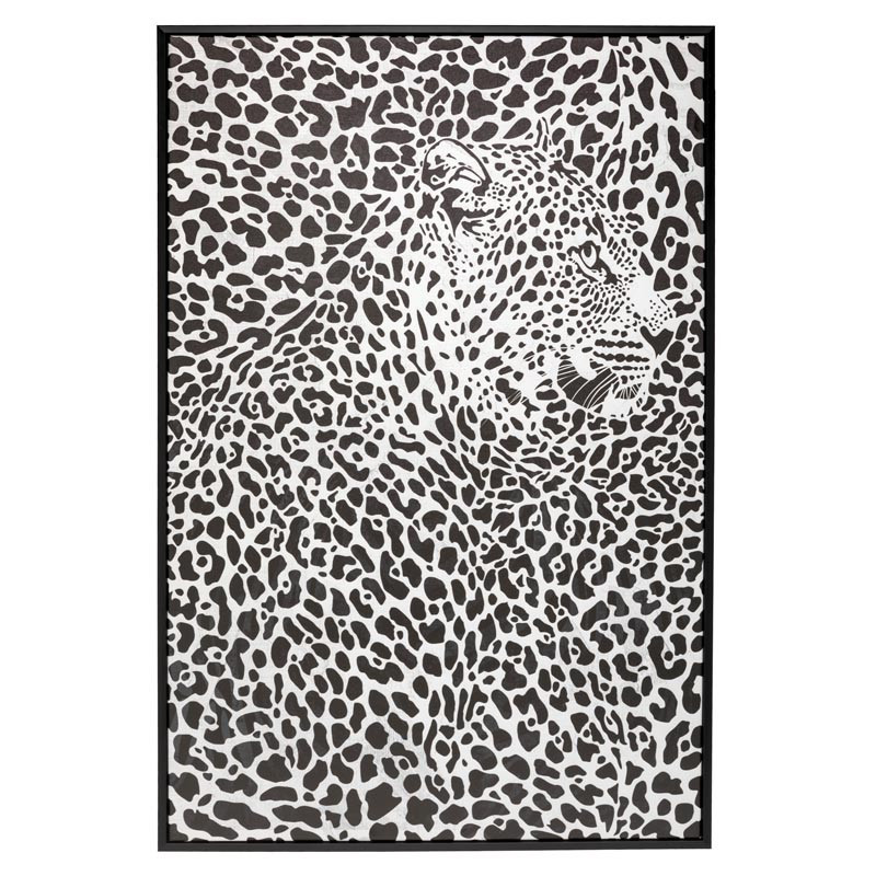 Toile leopard n&b