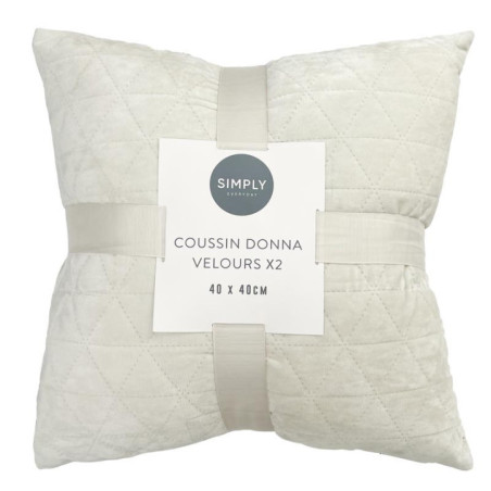 Coussin donna velours 40x40 x2 c