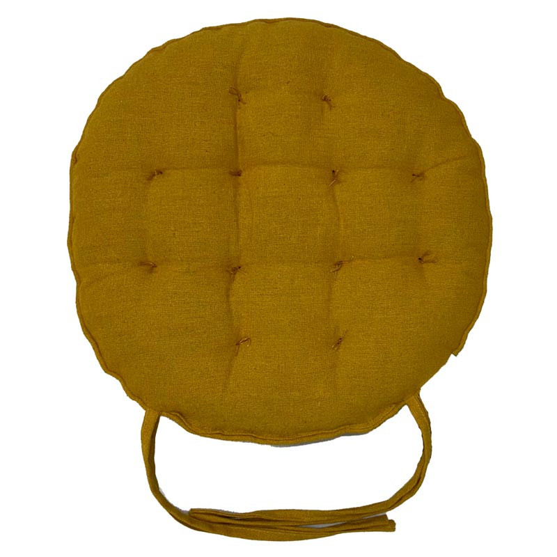 Galette de chaise d38cm ocre