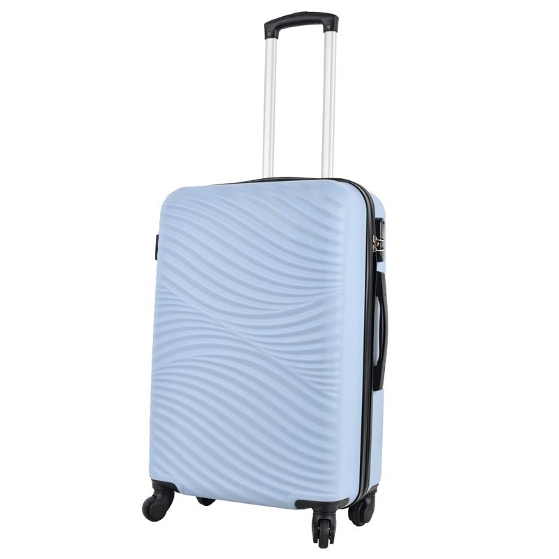 Valise 76 cm abs bleu metal