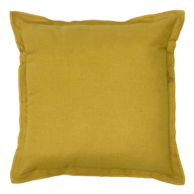 Coussin uni 38x38cm ocre