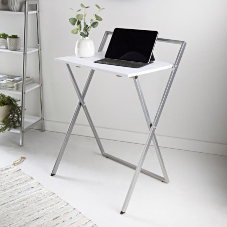 Bureau pliable blanc