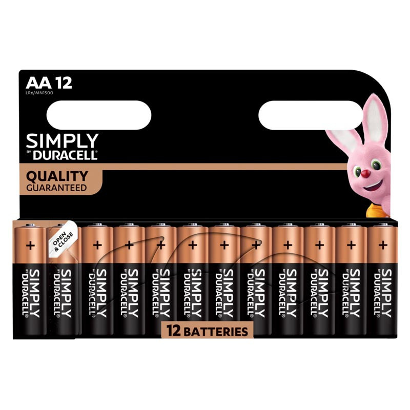 Pile simply duracell aa x12