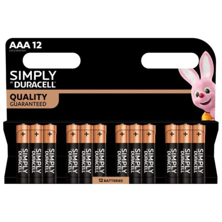 Pile simply duracell aaa x12