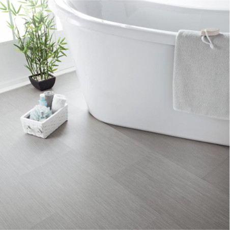 Dalles pvc gris effet raye