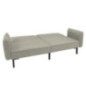 Canape convertible velours gris