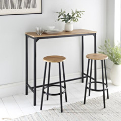 Table haute avec 2 tabourets