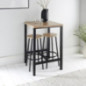 Table haute carre + 2 tabourets