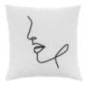 Coussin visage romy 38x38cm crem