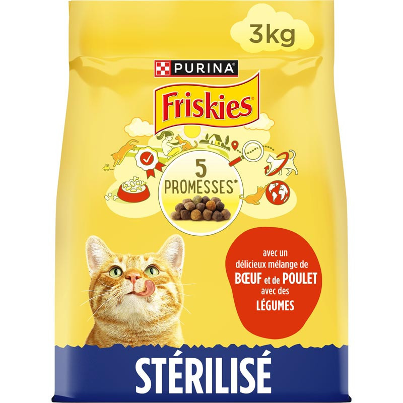 Croquettes chat sterilise boeuf