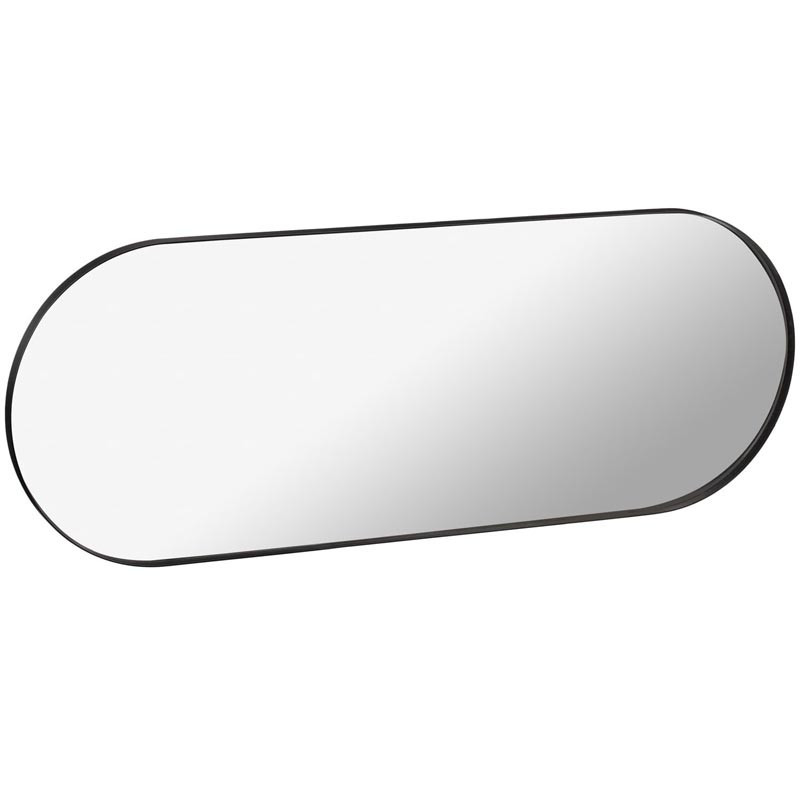Miroir oval dore