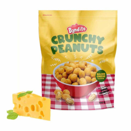 Crunchy peanuts nacho cheese