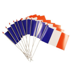 10 drapeaux france papier