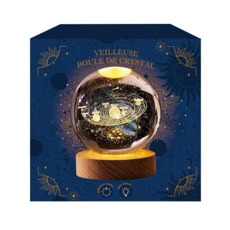 Boule lumineuse cristal astronau