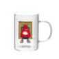 Mug droit en verre mascotte