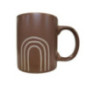 Mug motif lignes marron